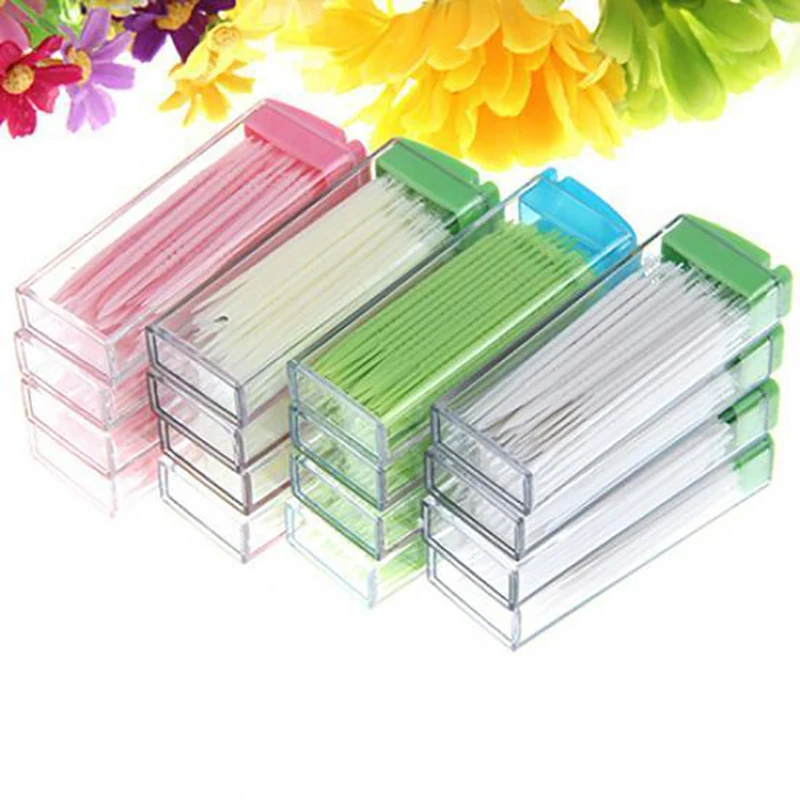 Dental Floss Picks - 50 buah/boks perawatan mulut tusuk gigi