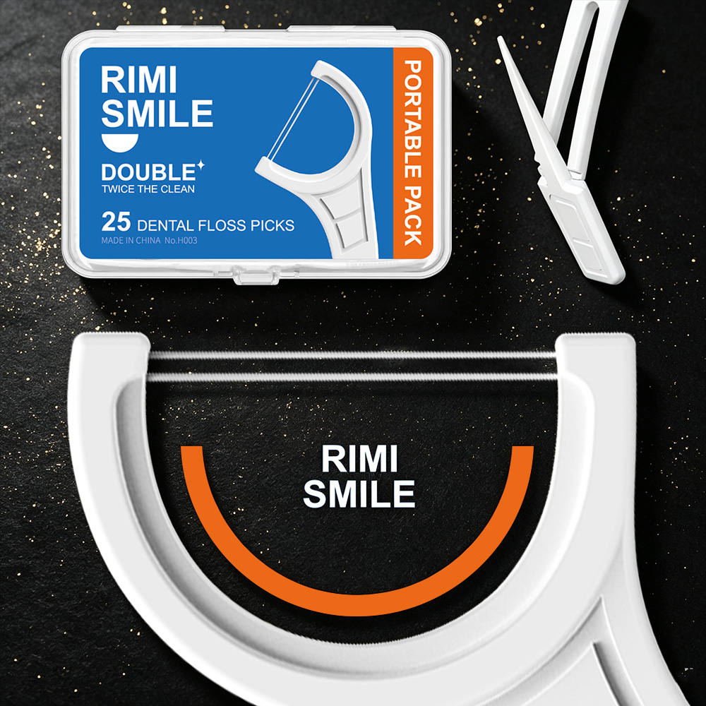 Dental Floss Picks - Pembersih Gigi Portabel Ganda dengan Benang