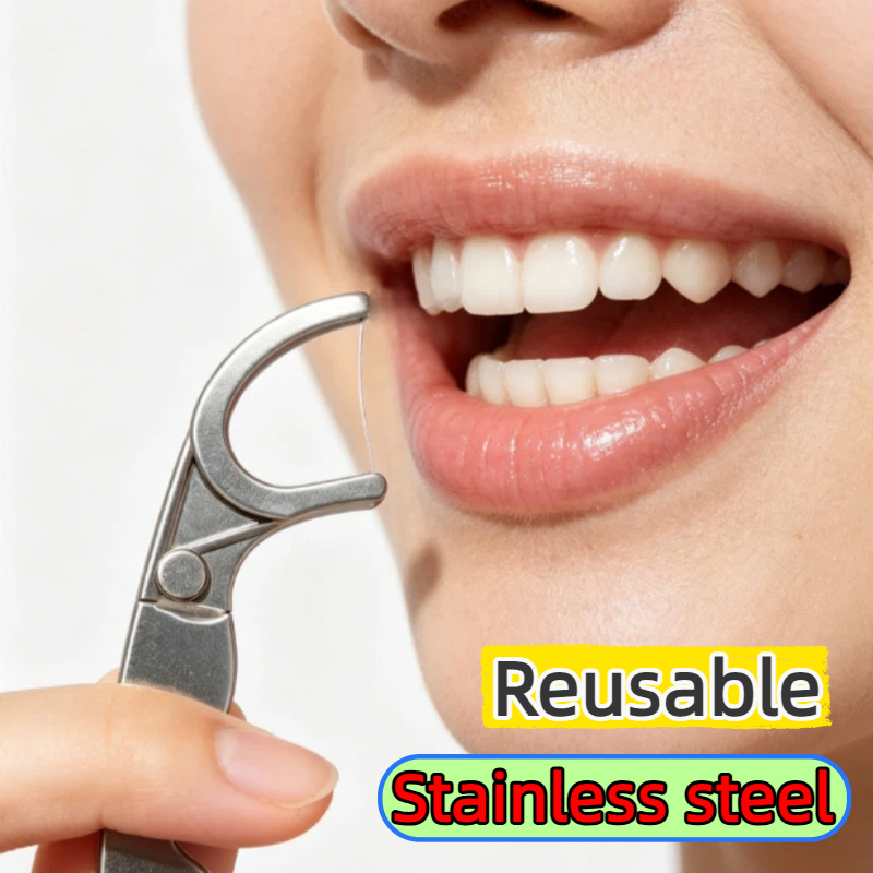Dental Floss Picks - Tusuk Gigi Stainless Steel yang Dapat