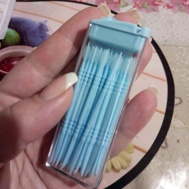 50 buah/boks perawatan mulut t - Dental Floss Picks ulasan dan harga