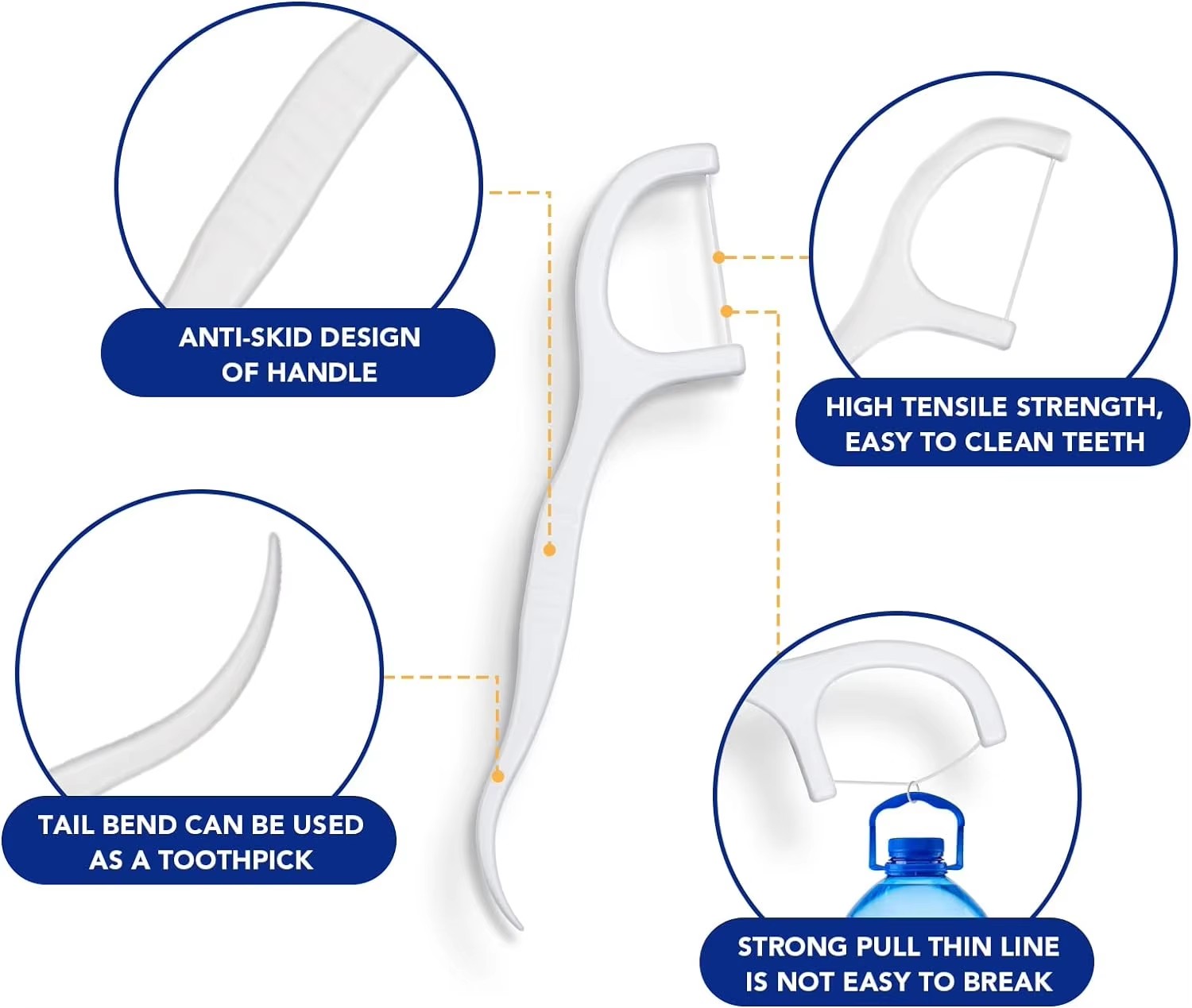 500/1000 Buah Stik Benang Gigi - Dental Floss Picks ulasan dan harga