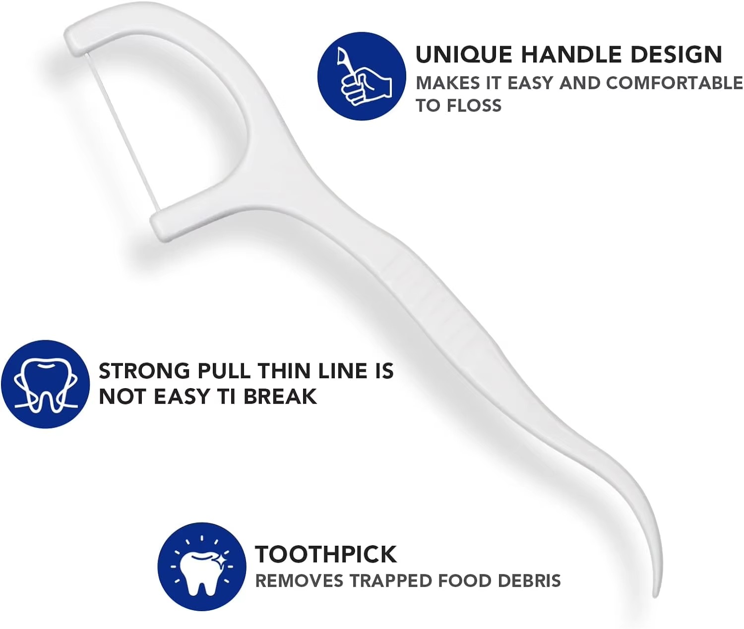 500/1000 Buah Stik Benang Gigi - Dental Floss Picks ulasan dan harga