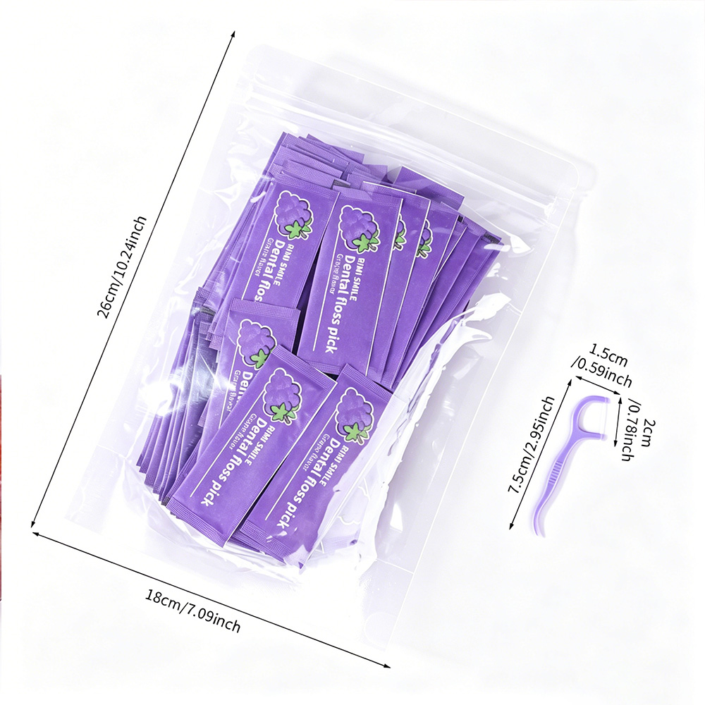 Tusuk Gigi Beraroma Anggur Ter - Dental Floss Picks ulasan dan harga