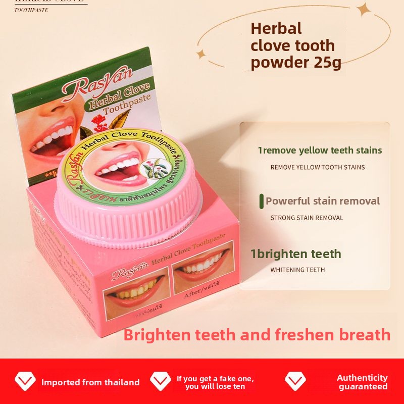 25g Rasyan Thai Clove Coconut  - Teeth Whitening Thailand ulasan dan harga