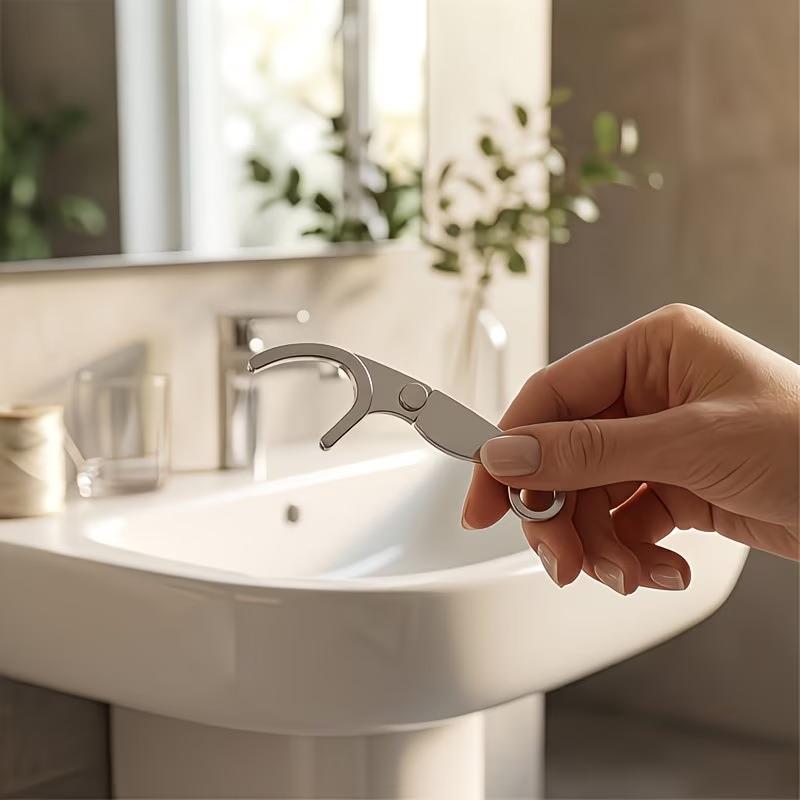 Pemegang Benang Gigi Stainless - Dental Floss Picks ulasan dan harga